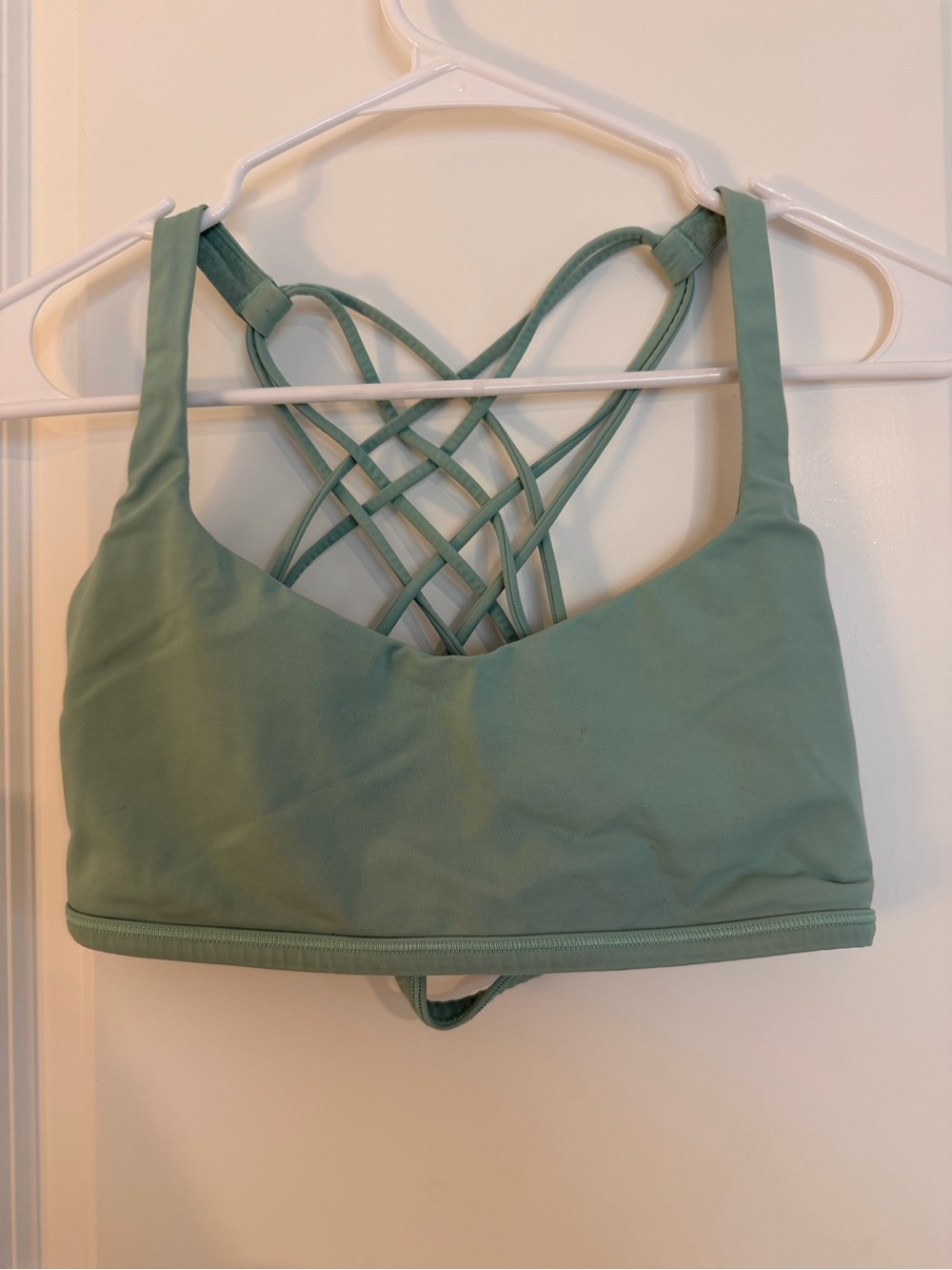 lululemon athletica light teal free to be Wild sports bra